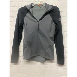 Kerrits Women’s XS Equestrian Jacket  1/4 Zip Pullover X Small Gray & Black